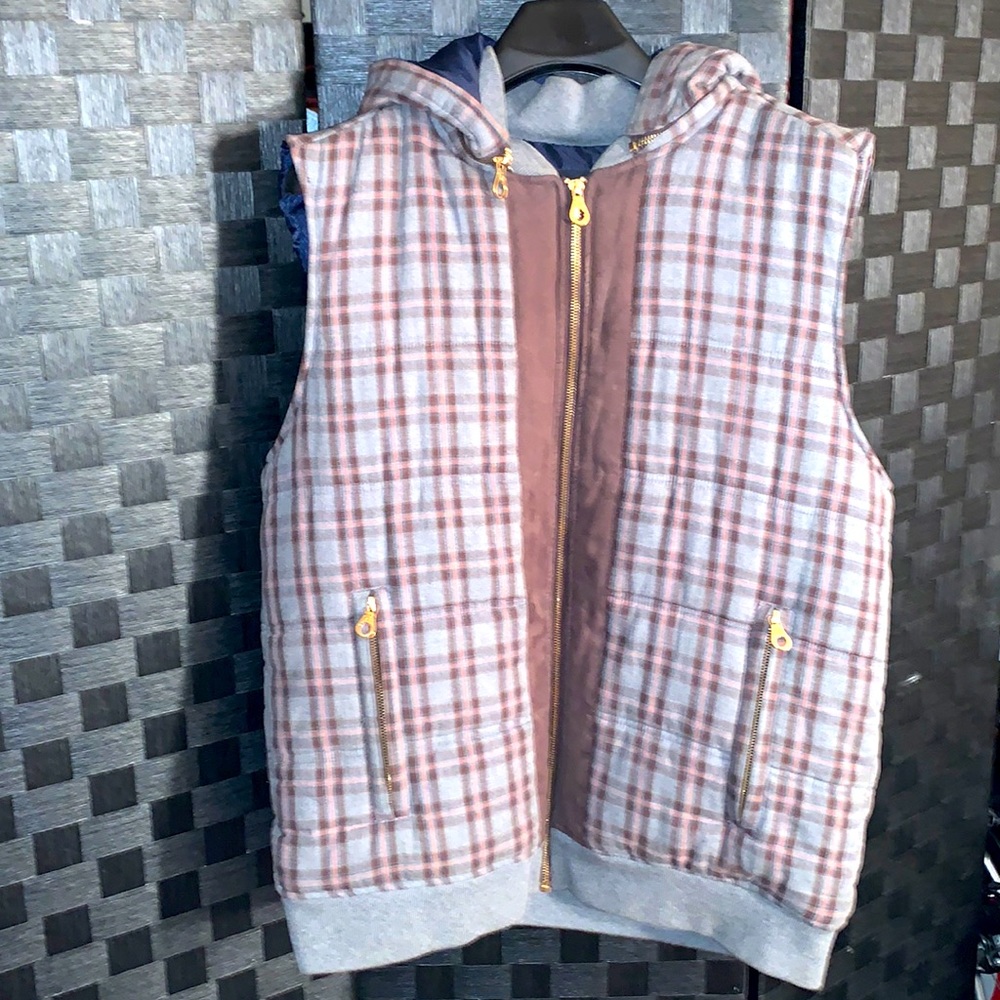 Classic Sean John Bubble Grey Flannel Hooded Vest🔥🔥 won’t last Long